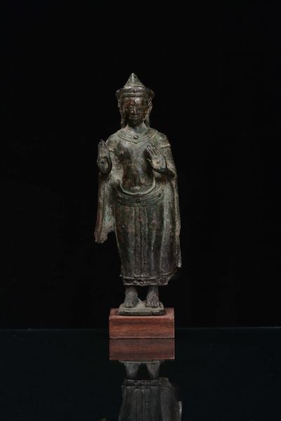 Scultura in Bronzo Raffigurante Divinità, Thailandia, XVII Secolo