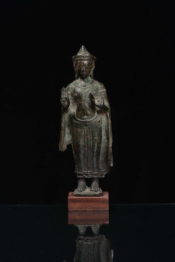A bronze figure of deity, Thailand, 17th century
