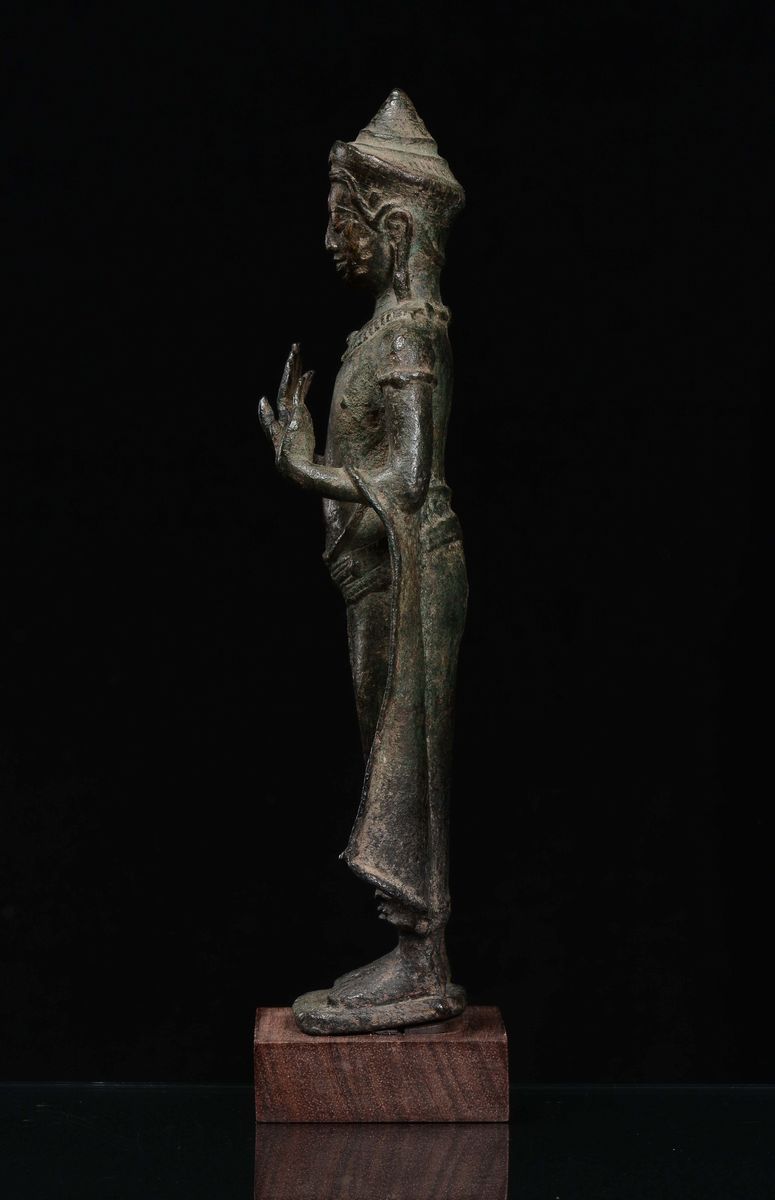 Scultura in Bronzo Raffigurante Divinità, Thailandia, XVII Secolo