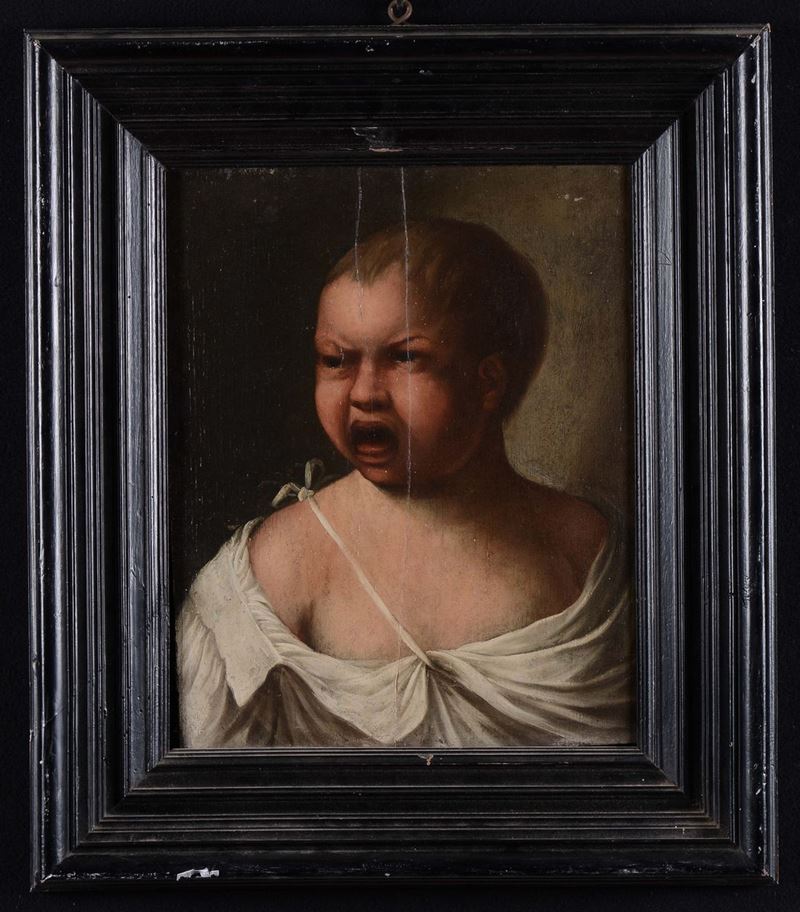 Scuola Fiamminga della fine del XVIII secolo Ritratto di fanciullo  - Asta Antiquariato e Dipinti Antichi - Cambi Casa d'Aste