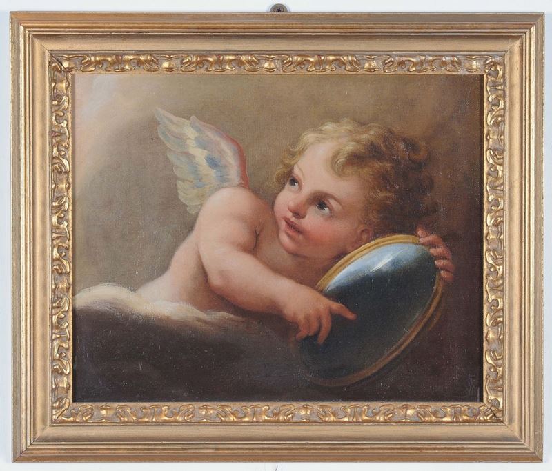 Scuola Napoletana del XVIII secolo Putto  - Auction Old Masters Paintings - Cambi Casa d'Aste