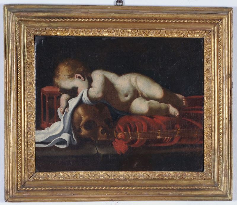 Scuola Italiana del XVII secolo Allegoria del tempo  - Auction Old Masters Paintings - Cambi Casa d'Aste