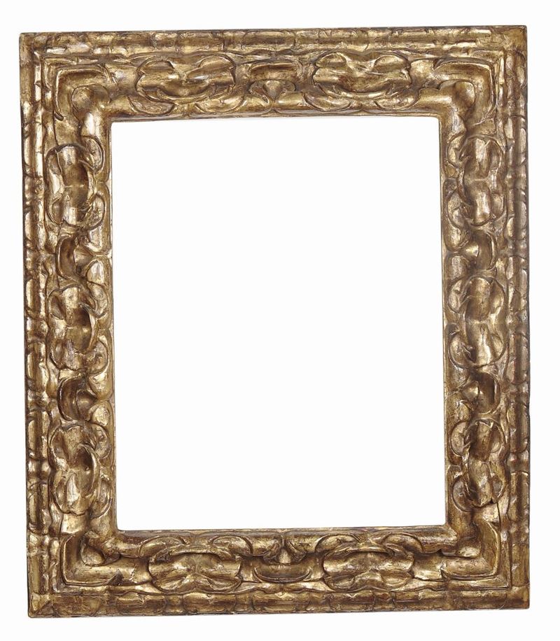 Cornice in legno dorato e scolpito, Italia centrale XVI secolo  - Auction Antique Frames - Cambi Casa d'Aste