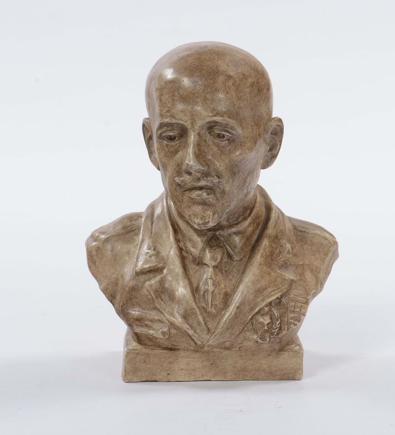 Manifattura di Signa Busto di Gabriele D’Annunzio  - Asta Antiquariato e Dipinti Antichi - Cambi Casa d'Aste