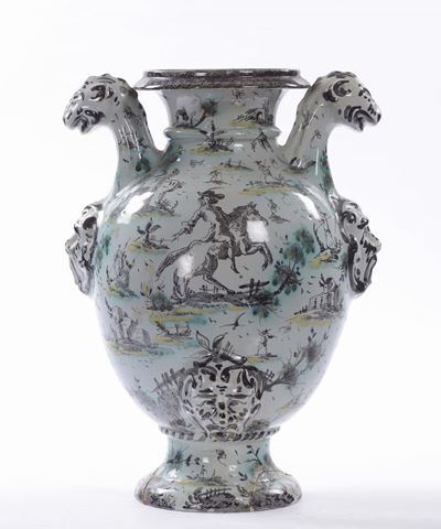 Idria in Maiolica a Decoro Policromo, Savona XX Secolo