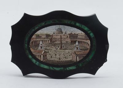Micromosaico Raffigurante Piazza San Pietro a Roma, XIX Secolo