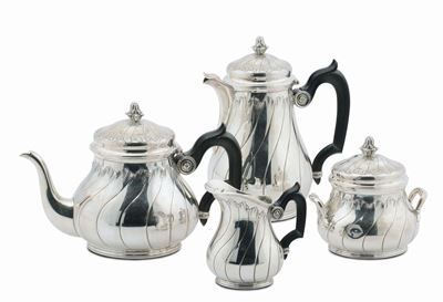 Servizio in Argento da Tè e Caffè, Italia XX Secolo