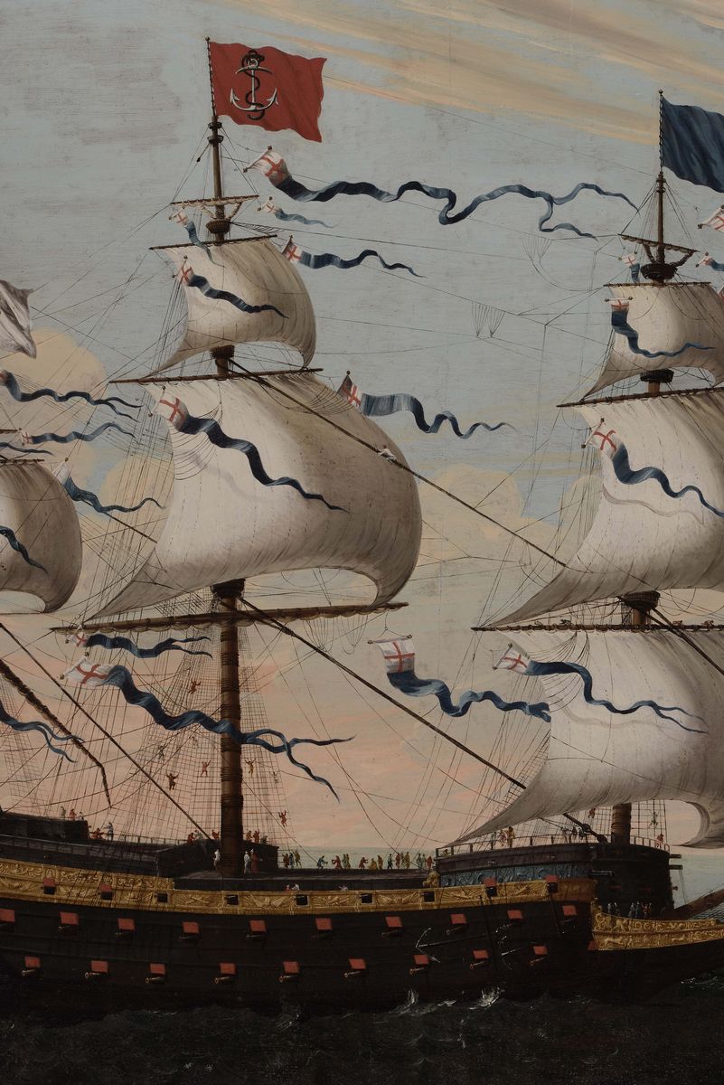 Pietro Ciafferi Detto lo Smargiasso (pisa 1600 – 1654)veliero il Gran Carlo, Nave Ammiraglia Ingl...