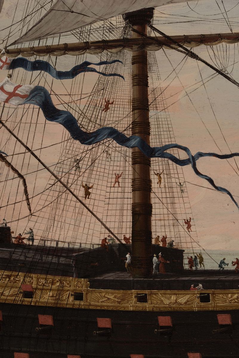 Pietro Ciafferi Detto lo Smargiasso (pisa 1600 – 1654)veliero il Gran Carlo, Nave Ammiraglia Ingl...