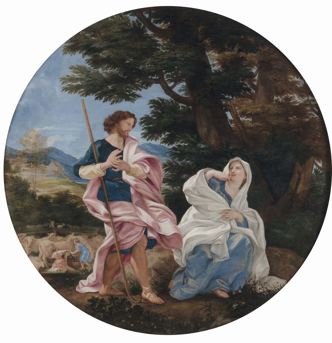 Giovan Battista Gaulli Detto il Baciccio (1639-1709)loth e le Figlie Giuda e Tamar