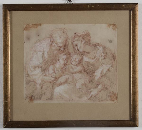 Scuola del XVIII secolo Sacra Famiglia con San Giovannino