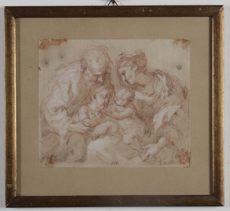 Scuola del XVIII secolo Sacra Famiglia con San Giovannino  - Asta Antiquariato e Dipinti Antichi - Cambi Casa d'Aste