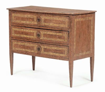 Cassettone in Legno Laccato, Toscana, Periodo Luigi XVI