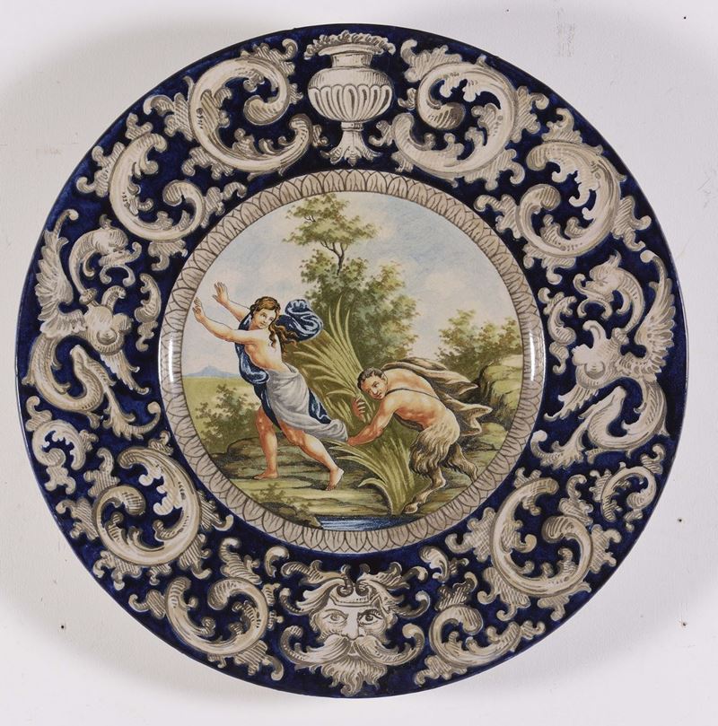 Grande piatto da parata, Italia Centrale fine XIX secolo  - Auction Antique and Old Masters - Cambi Casa d'Aste
