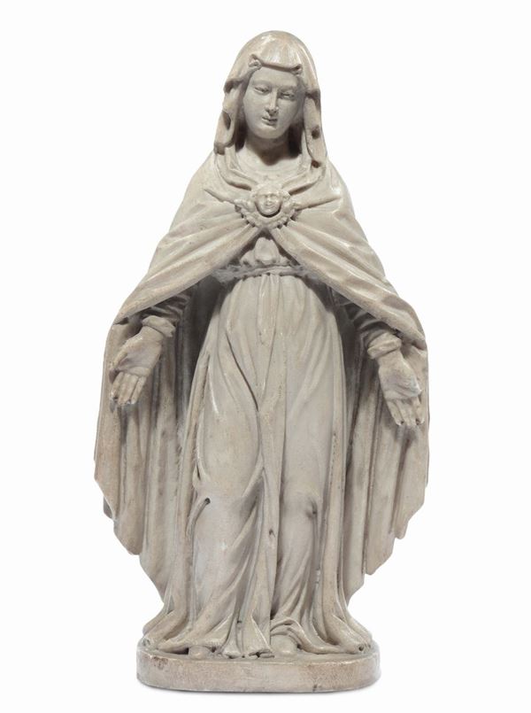 A marble sculpture representing a “Virgin of Mercy”, Ligurian art, 17th century