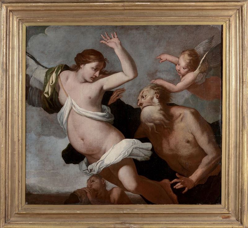 Giulio Carpioni (Venezia 1613 - Vicenza 1678) Nettuno e Coralide  - Asta Dipinti Antichi - Cambi Casa d'Aste