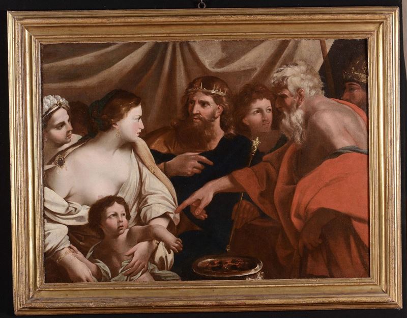 Scuola Romana del XVII secolo Salomone designato successore di Davide da Nathan  - Auction Antique and Old Masters - Cambi Casa d'Aste