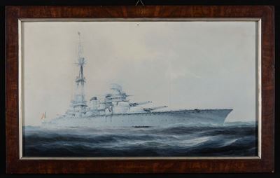 Rudolf Claudus (1893-1964)ritratto di Nave da Guerra