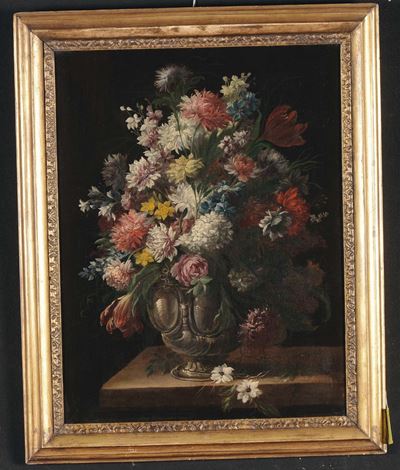 Louis Belin De Fontenay (1603-1666)natura Morta con Vaso di Fiori