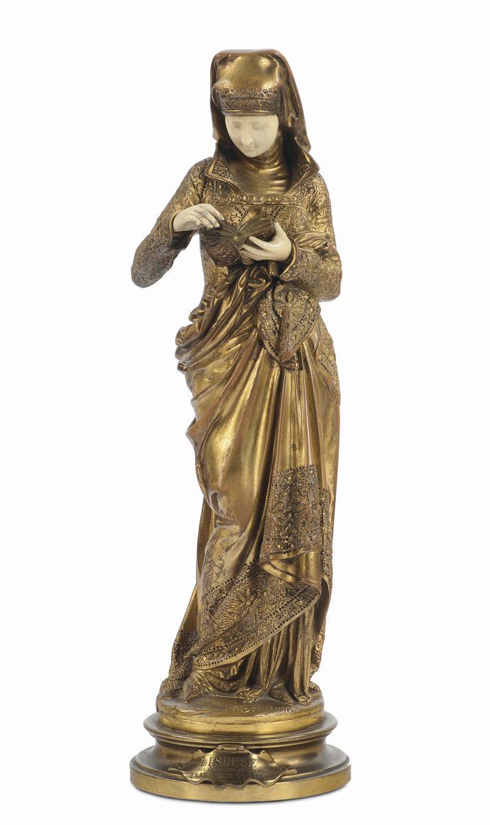 Albert Ernest Carrier-Belleuse (18241887) - Francia Liseuse  - Asta Arti Decorative del XX secolo - Cambi Casa d'Aste