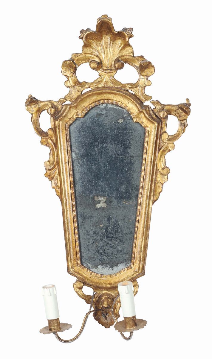 Coppia di ventoline in legno intagliato e dorato  - Asta Antiquariato e Dipinti Antichi - Cambi Casa d'Aste