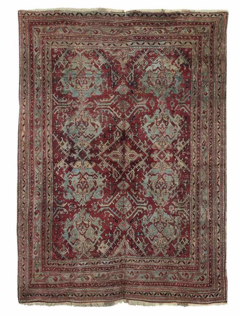 Tappeto anatolico Usahk fine XIX inizio XX secolo  - Asta Antiquariato e Dipinti Antichi - Cambi Casa d'Aste