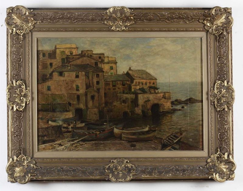 Friededrich Schuz (1853-1932) Boccadasse  - Auction 19th and 20th century paintings - Cambi Casa d'Aste