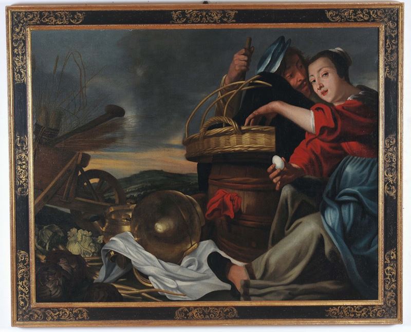 Abraham Bloemart (Groningen 1566 - Utrecht 1651), attribuito a La verduraia  - Auction Old Masters Paintings - Cambi Casa d'Aste