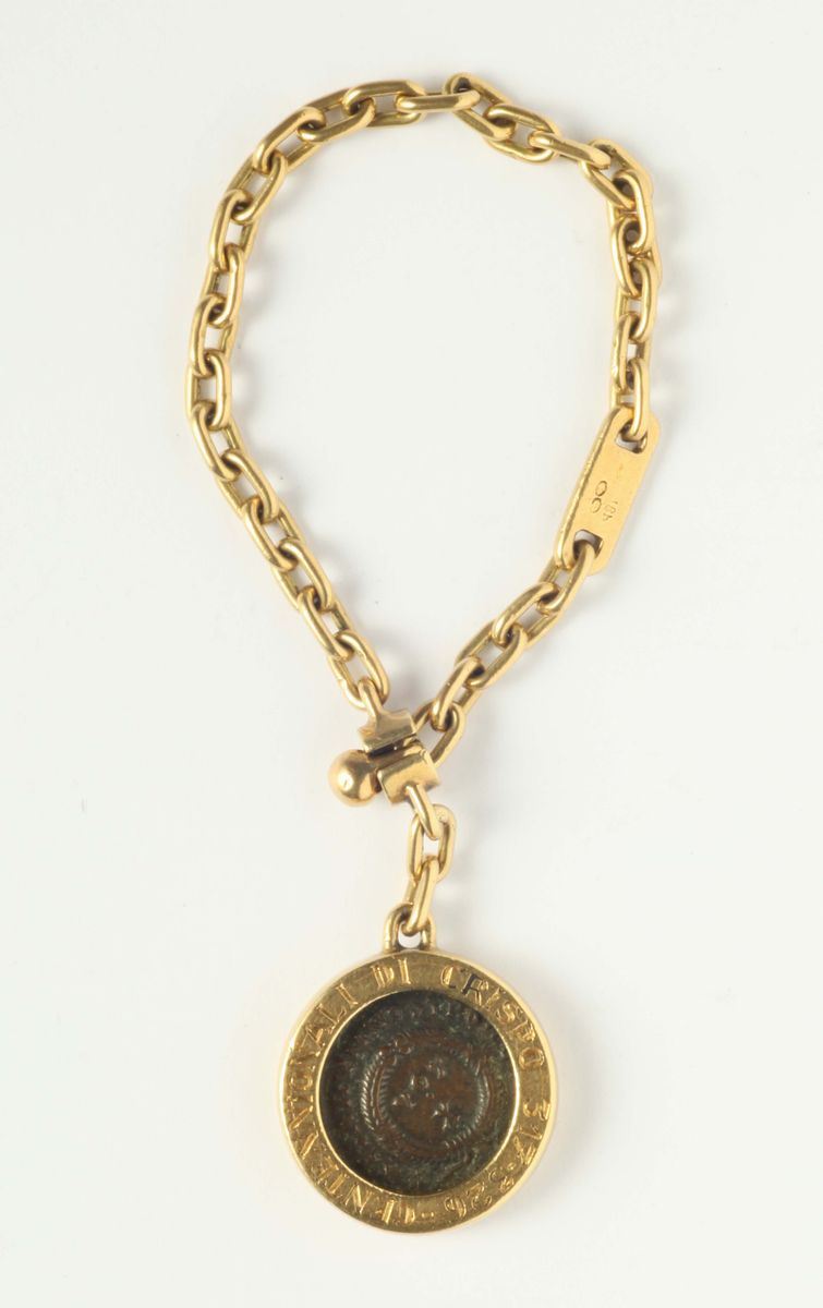 Bulgari, portachiavi con moneta  - Auction Silvers and Jewels - Cambi Casa d'Aste
