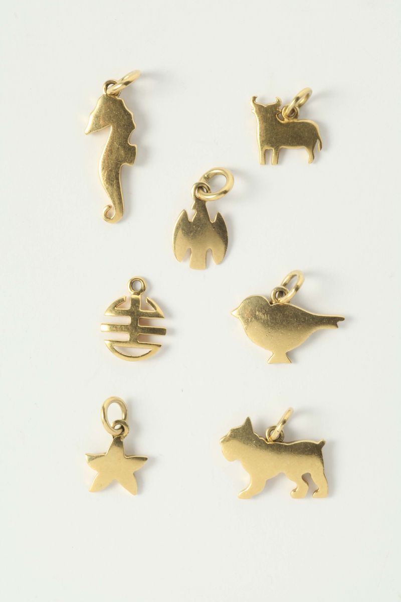 Dodo Pomellato, lotto composto da 7 charms  - Auction Silvers and Jewels - Cambi Casa d'Aste