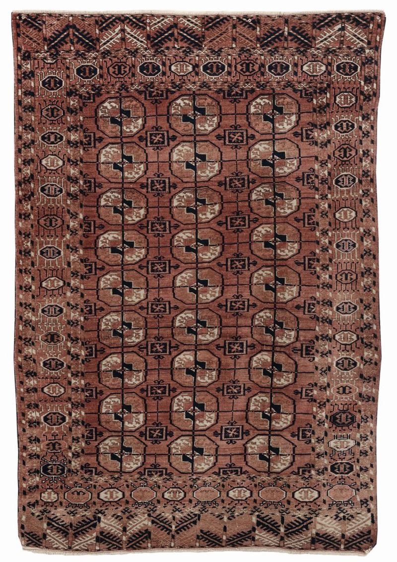 Tappeto turkmeno Tekke inizio XX secolo  - Asta Antiquariato e Dipinti Antichi - Cambi Casa d'Aste