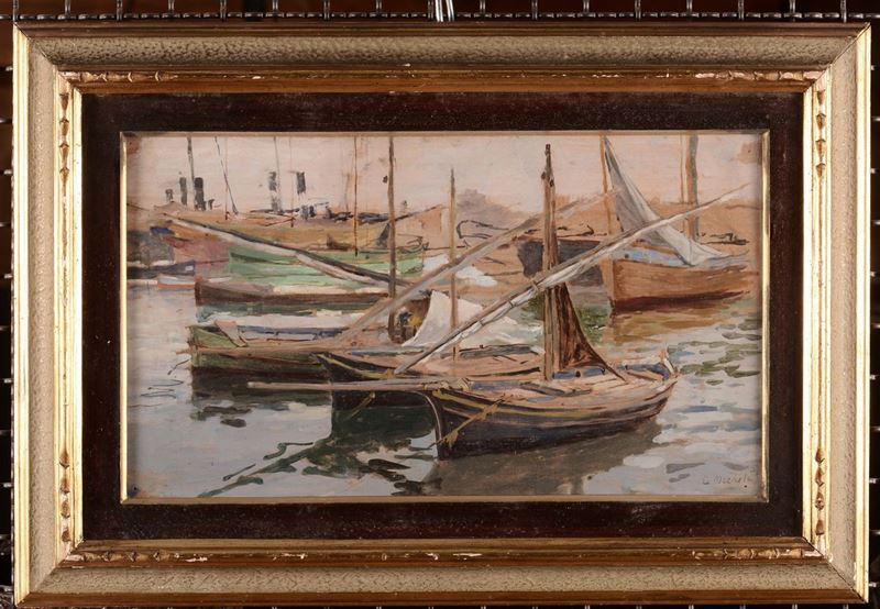 Guglielmo Micheli (1886-1926) Barche  - Auction Antique and Old Masters - Cambi Casa d'Aste