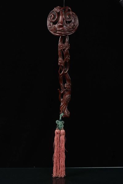 Ruyi in Legno Inciso, Cina, Repubblica, XX Secolo