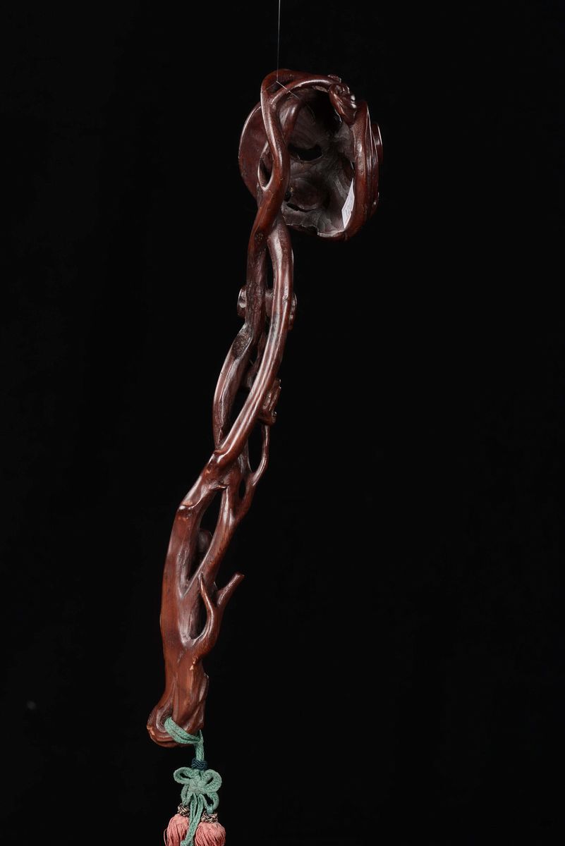 Ruyi in Legno Inciso, Cina, Repubblica, XX Secolo