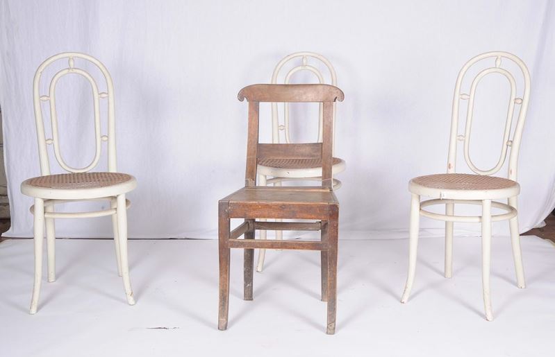 Tre sedie tipo thonet  - Auction Time Auction 3-2014 - Cambi Casa d'Aste