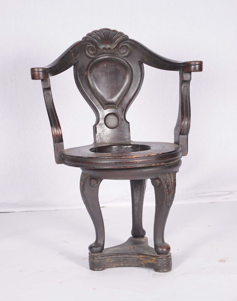 Sedia da marina con base in ghisa girevole, fine XIX secolo  - Auction Time Auction 3-2014 - Cambi Casa d'Aste