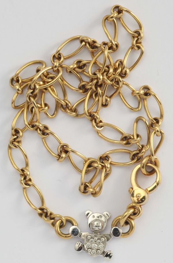 A diamond and gold necklace by Pomellato