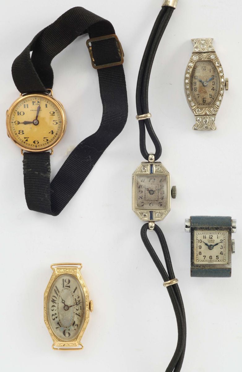 Lotto composto da cinque orologini  - Auction Fine Jewels - I - Cambi Casa d'Aste
