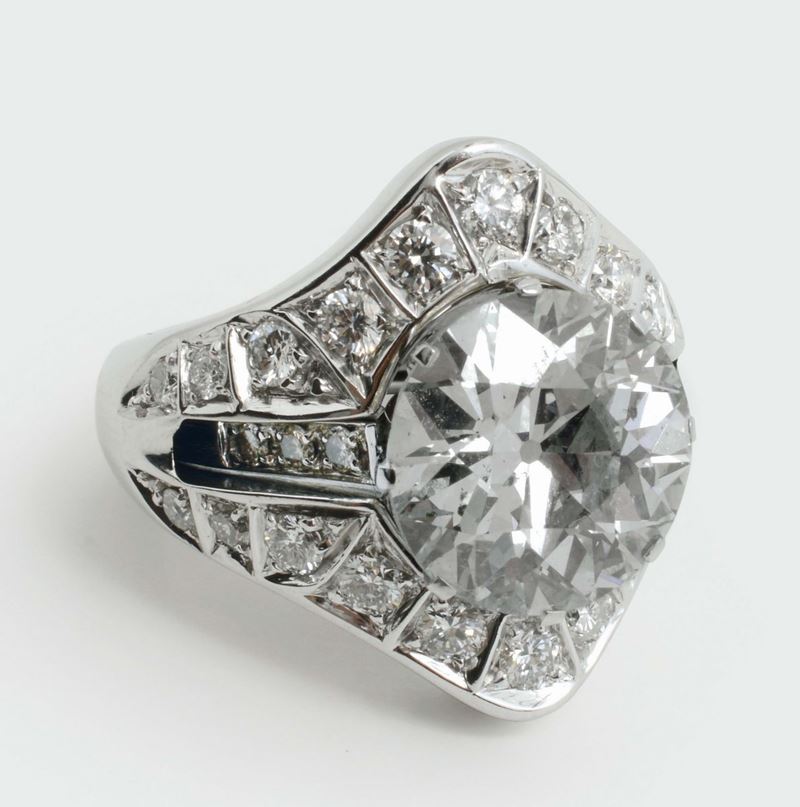 A diamond single-stone ring  - Auction Fine Jewels - I - Cambi Casa d'Aste