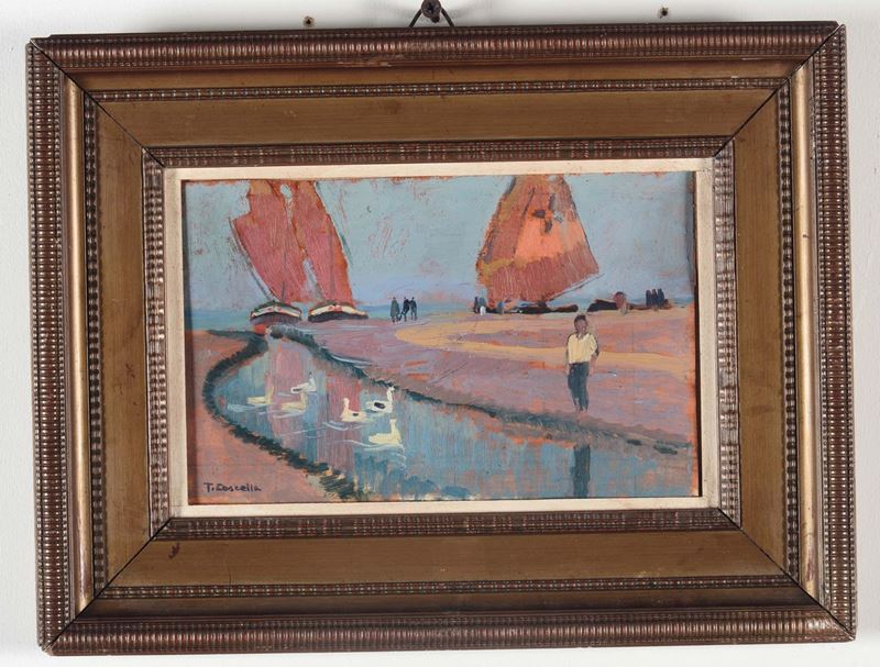 Tommaso Cascella (1890 - 1968) La spiaggia  - Auction 19th and 20th Century Paintings - Cambi Casa d'Aste