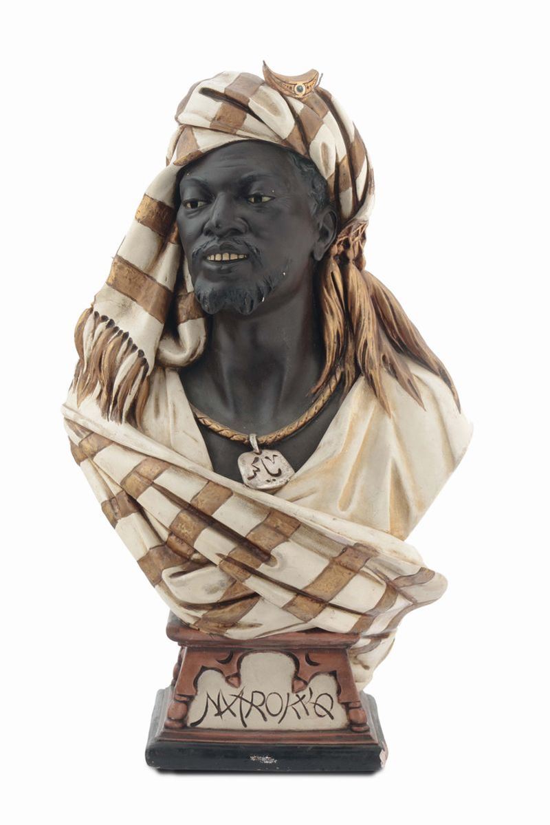 Anonimo del XIX secolo Busto di arabo  - Asta Antiquariato, Affidamenti da raffinate dimore private - Cambi Casa d'Aste