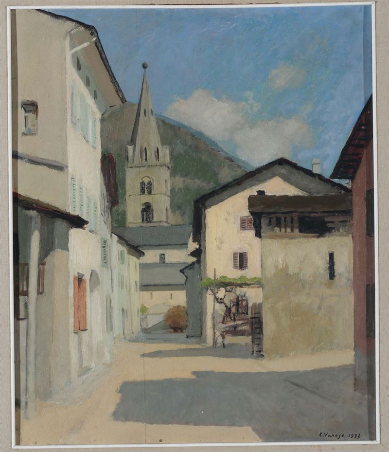 Carlo Varese (1903-1977) Veduta paesana  - Auction 19th and 20th Century Paintings - Cambi Casa d'Aste