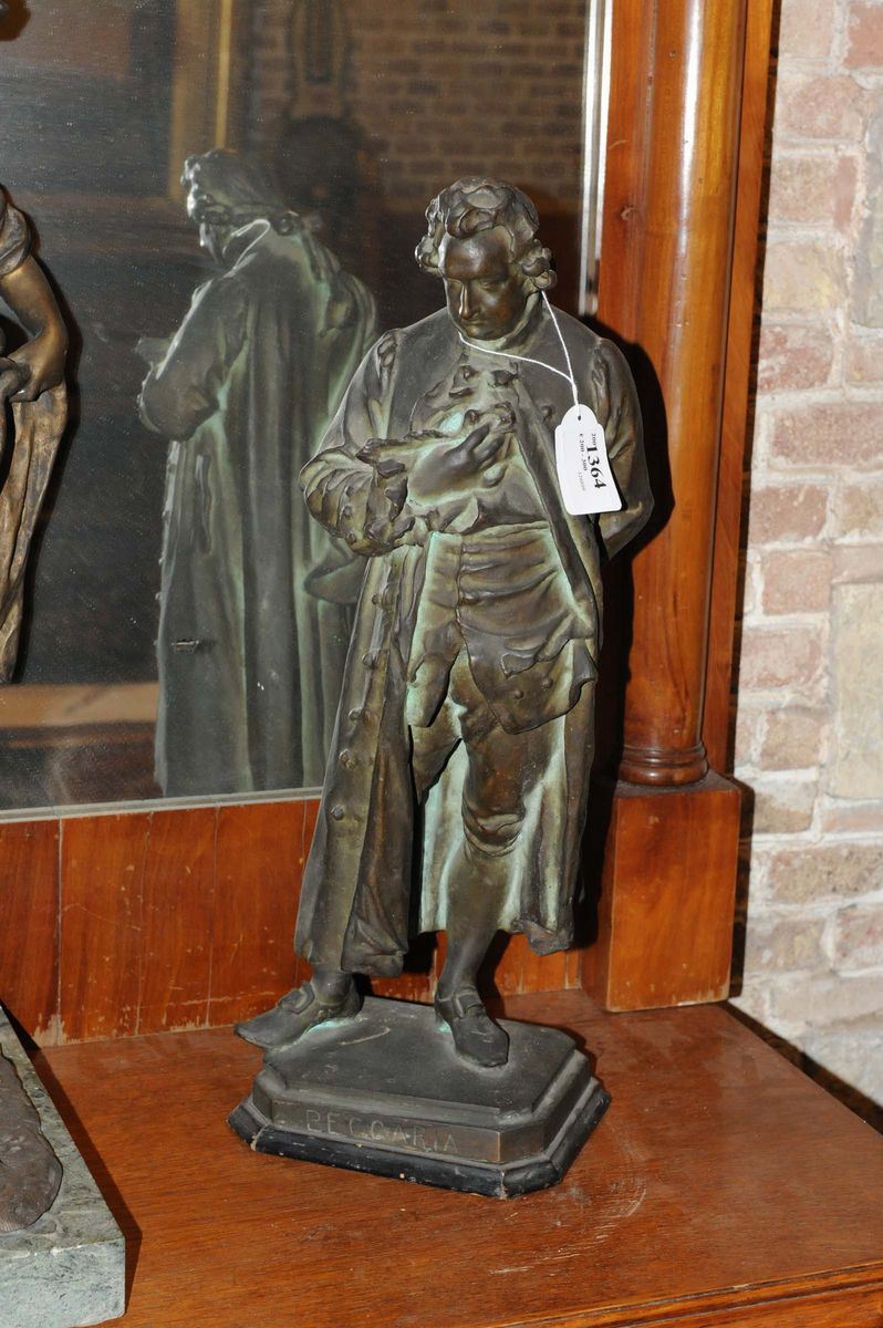 Anonimo del XX secolo Ritratto di Cesare Beccaria  - Asta Arredi dalle dimore degli eredi Ercole Marelli e altre provenienze - Cambi Casa d'Aste