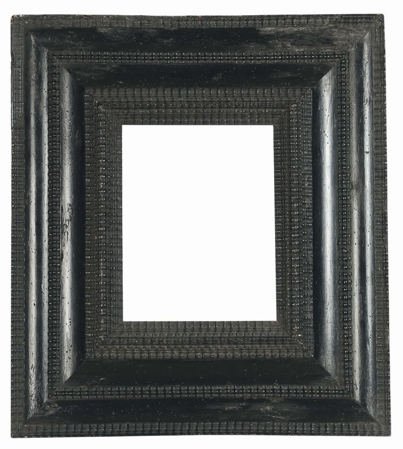 Cornice guillochè ebanizzata, Fiandre XVII secolo  - Auction Antique Frames - Cambi Casa d'Aste