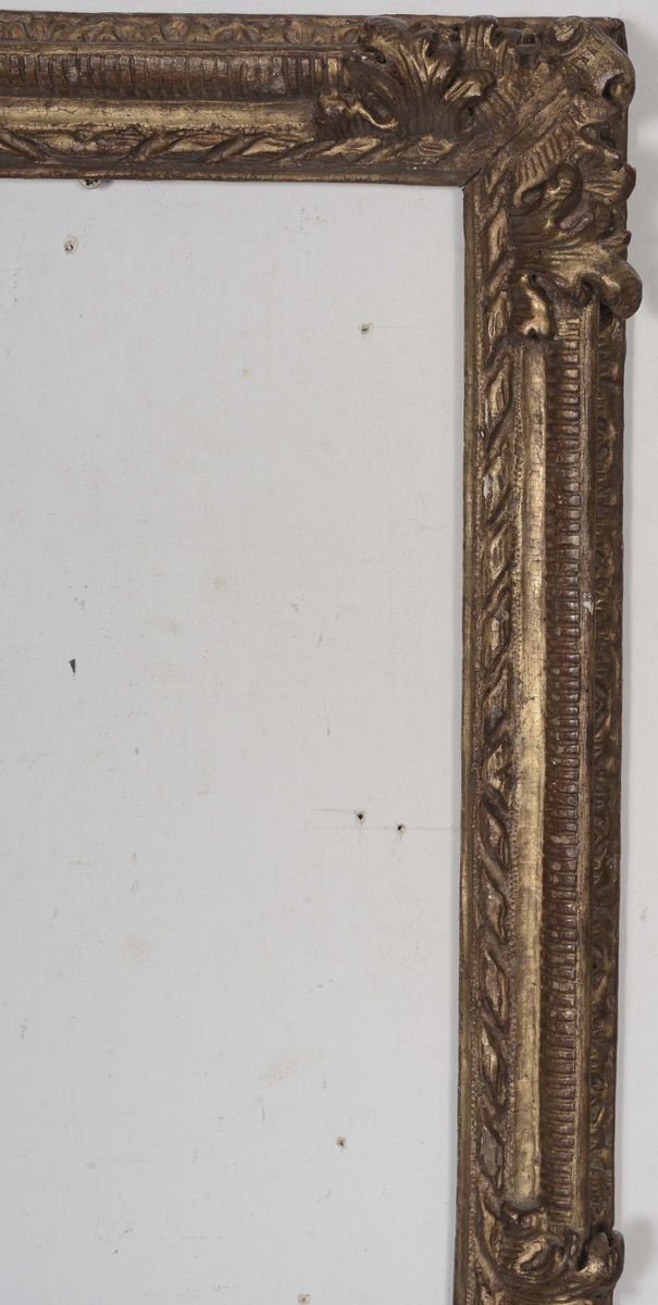 Cornice in legno dorato e intagliato, Francia XVIII secolo  - Asta Cornici Antiche - Cambi Casa d'Aste