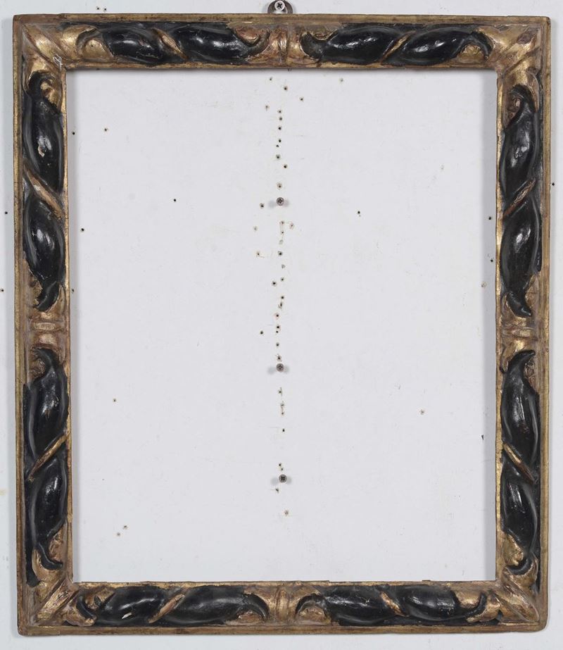 Cornice in legno dorato ebanizzato e intagliato, Lombardia XVIII secolo  - Auction Antique Frames - Cambi Casa d'Aste