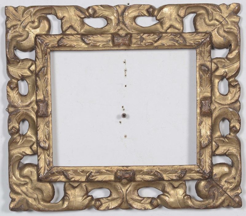Cornice in legno dorato, XVIII secolo  - Asta Cornici Antiche - Cambi Casa d'Aste
