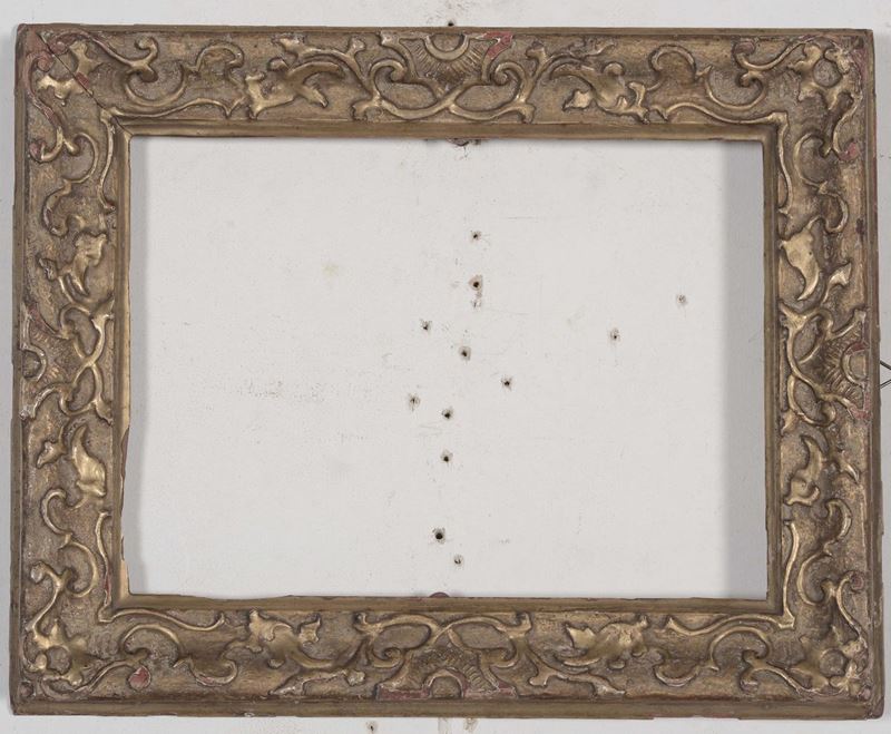 Cornice in legno intagliato e dorato, XVIII secolo  - Auction Antique Frames - Cambi Casa d'Aste