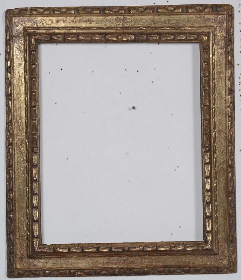 Cornice in legno dorato e intagliato, XVIII secolo  - Auction Antique Frames - Cambi Casa d'Aste
