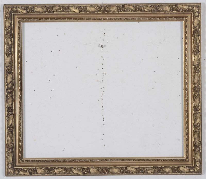 Cornice in legno dorato e scolpito, XIX secolo  - Auction Antique Frames - Cambi Casa d'Aste